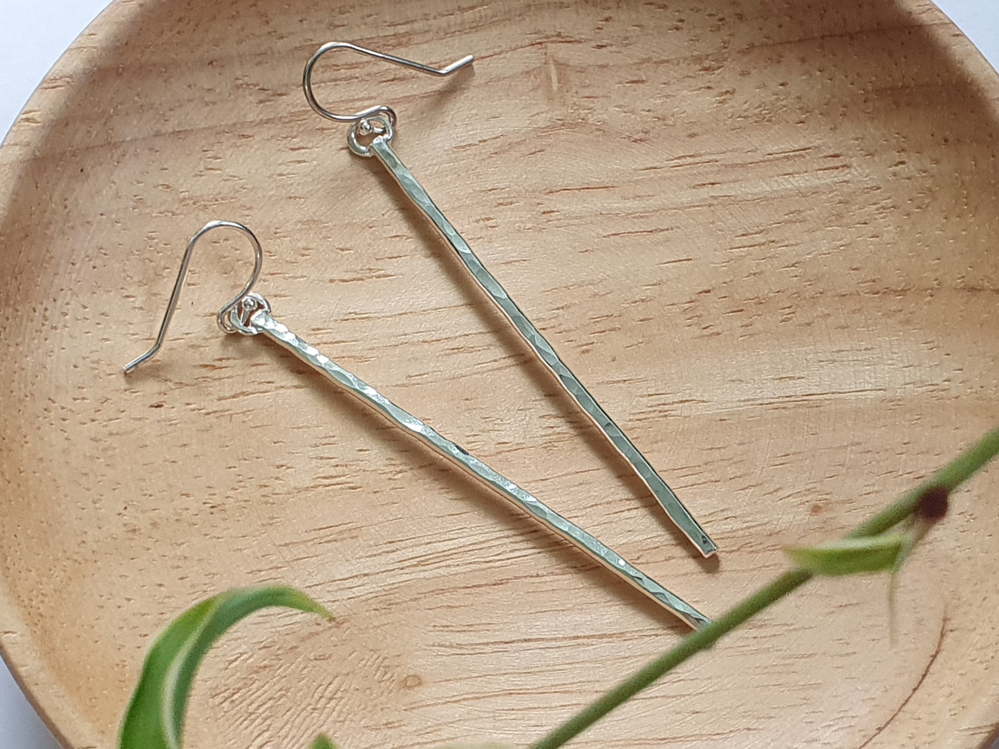 Hammered Bar Earrings