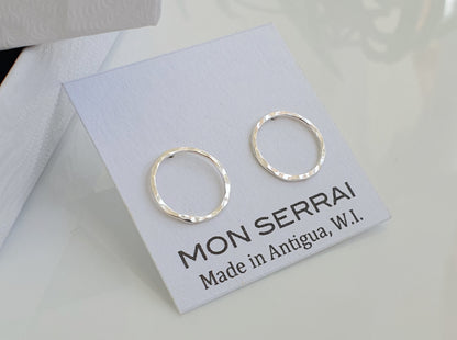 Hammered Circle Studs by Mon Serrai