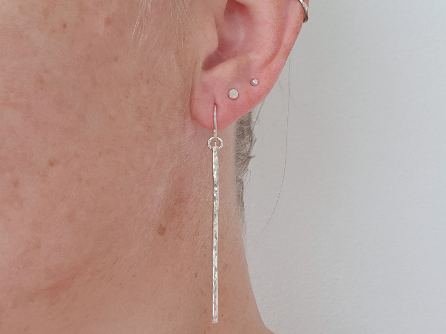 Hammered Bar Earrings