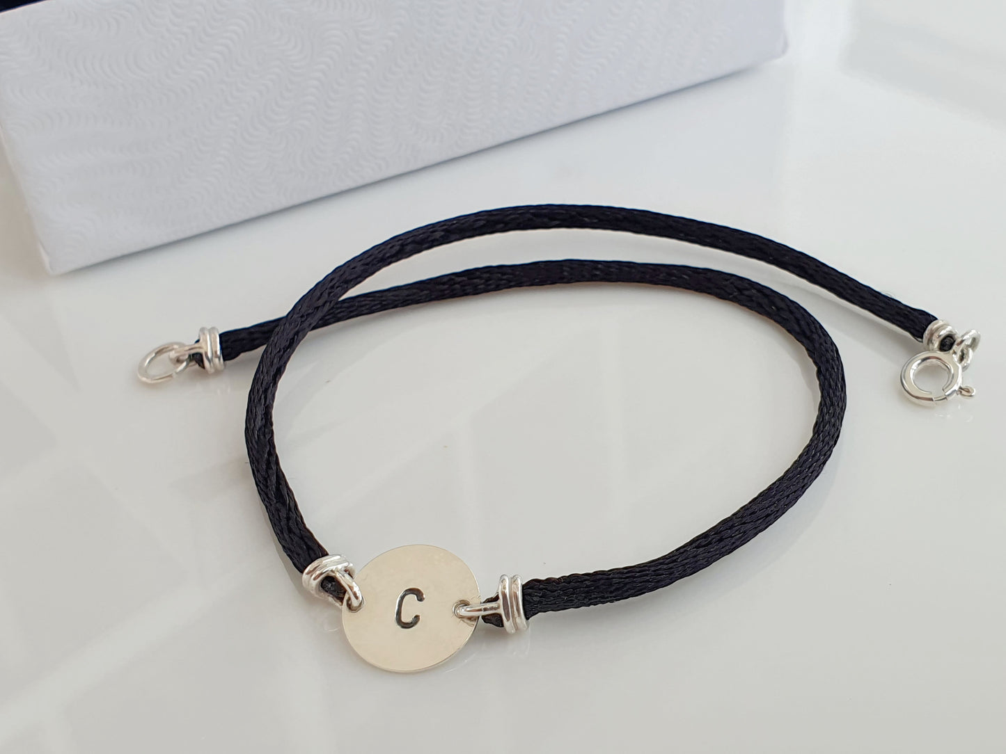 Chunky Initial Cord Bracelet