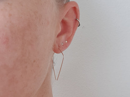 One Wire Diamond Earrings