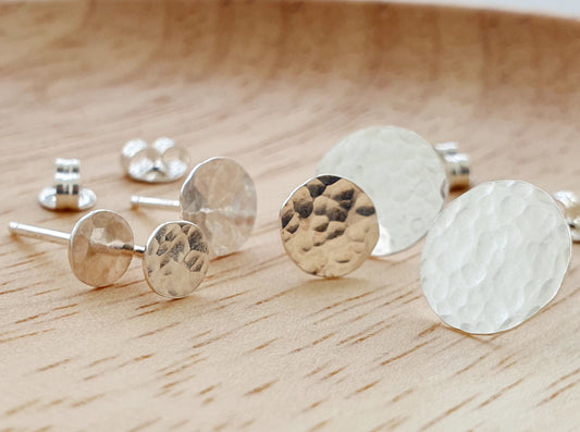 Hammered Disk Studs