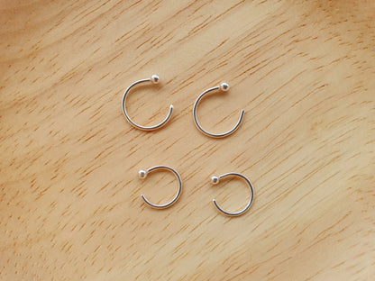 Threader Huggie Hoops