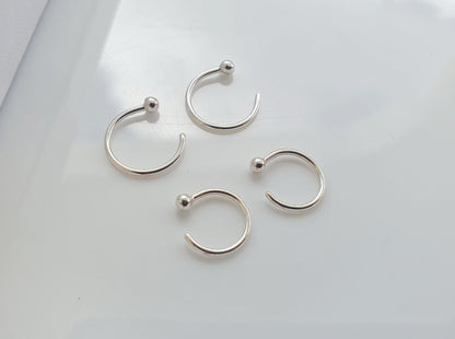 Threader Huggie Hoops