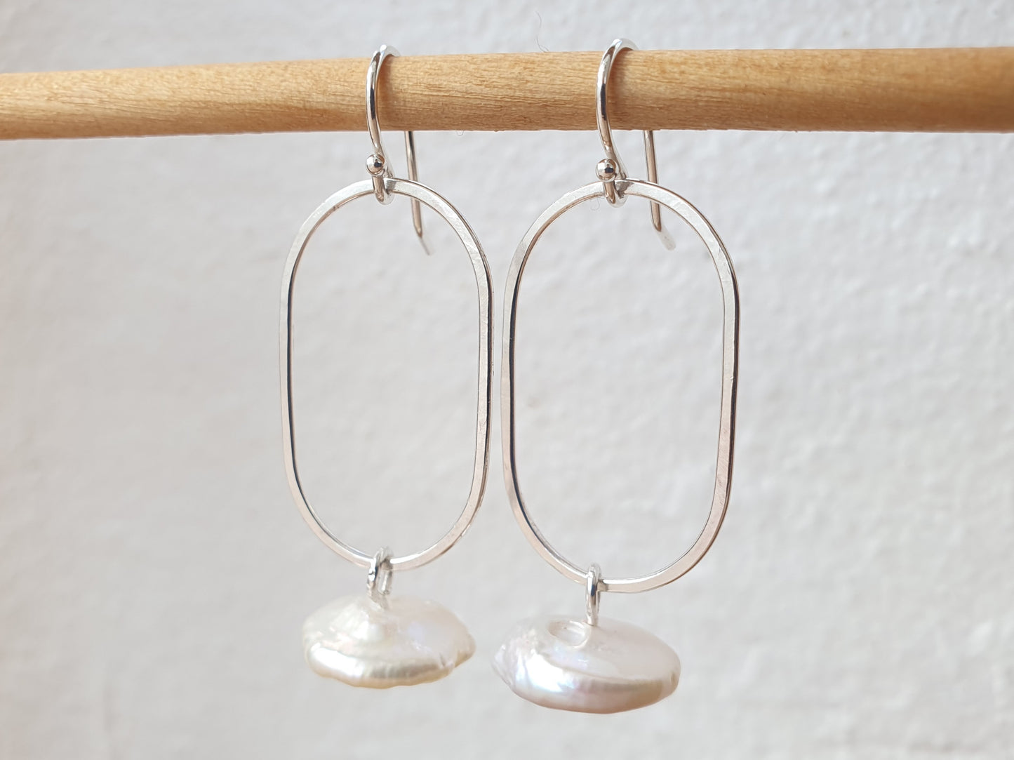 Pearl Oval Earrings