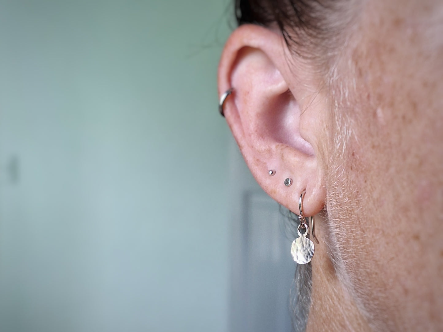 Hammered Droplet Earrings