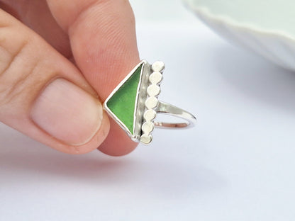 Dotted Sea Glass Ring