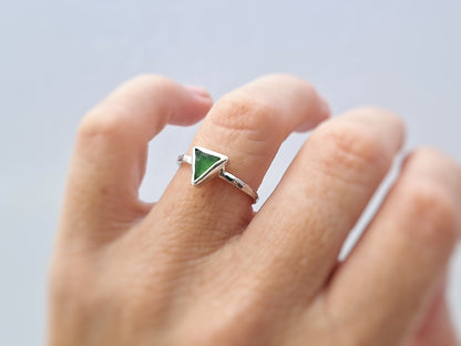 Triangle Sea Glass Ring