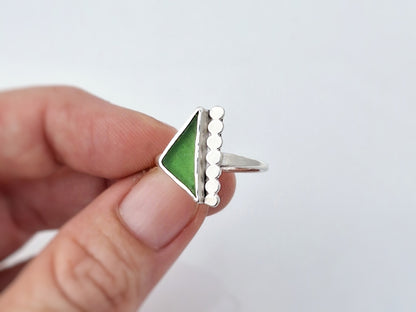 Dotted Sea Glass Ring