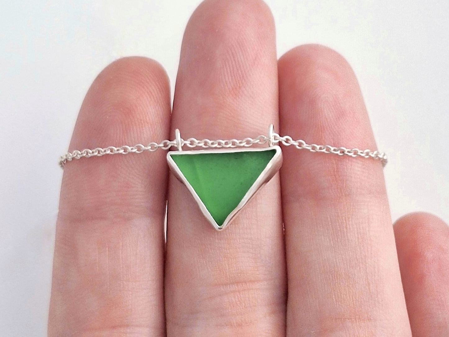 Triangle Sea Glass Necklace