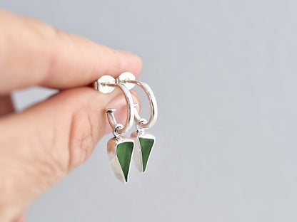 Sea Glass Charmed Hoops