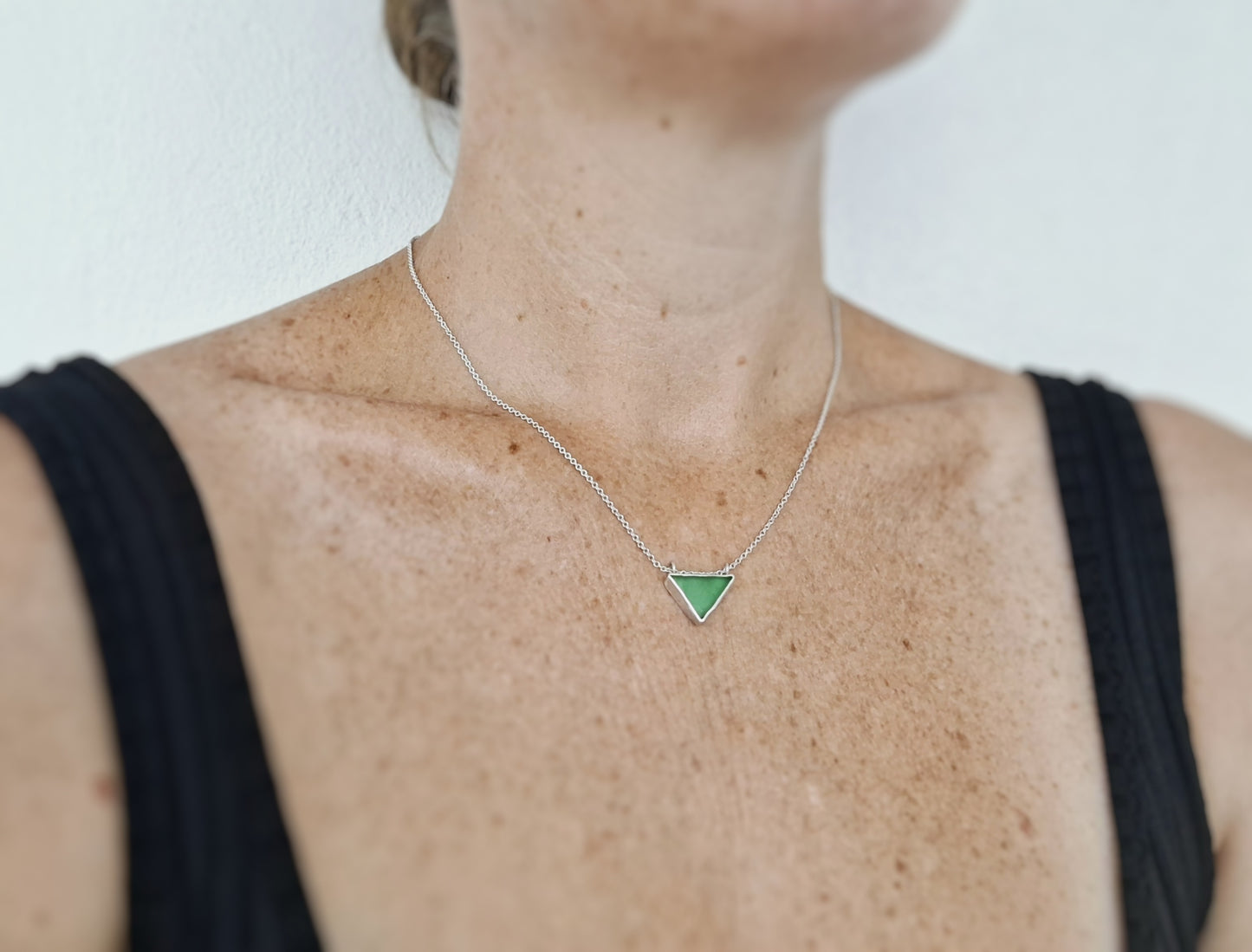 Triangle Sea Glass Necklace