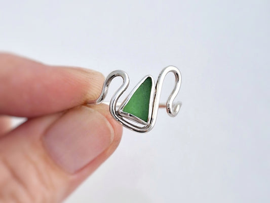 Wavy Sea Glass Ring