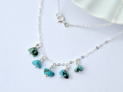 Blue Droplet Necklace