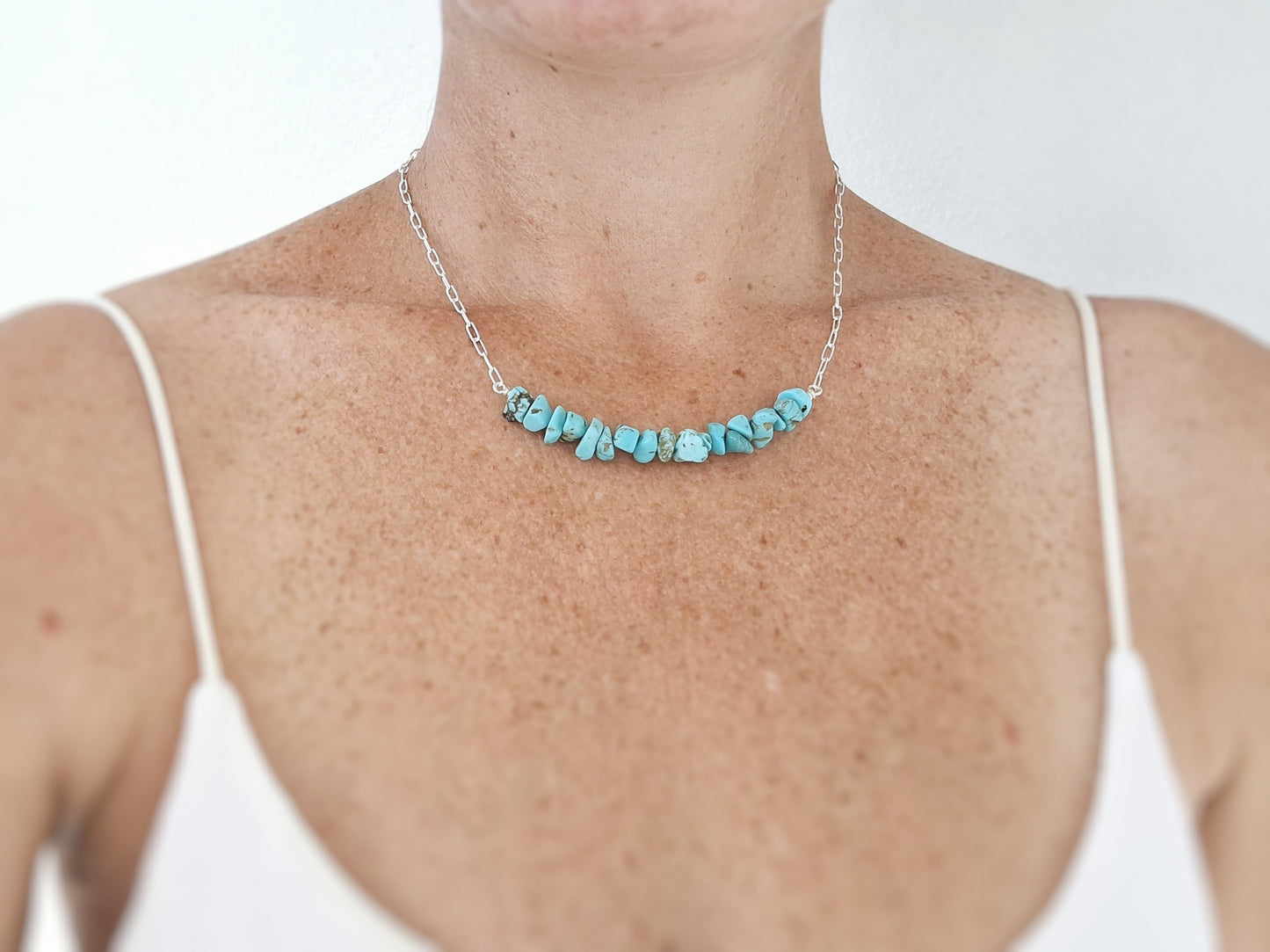 Blue Bar Necklace