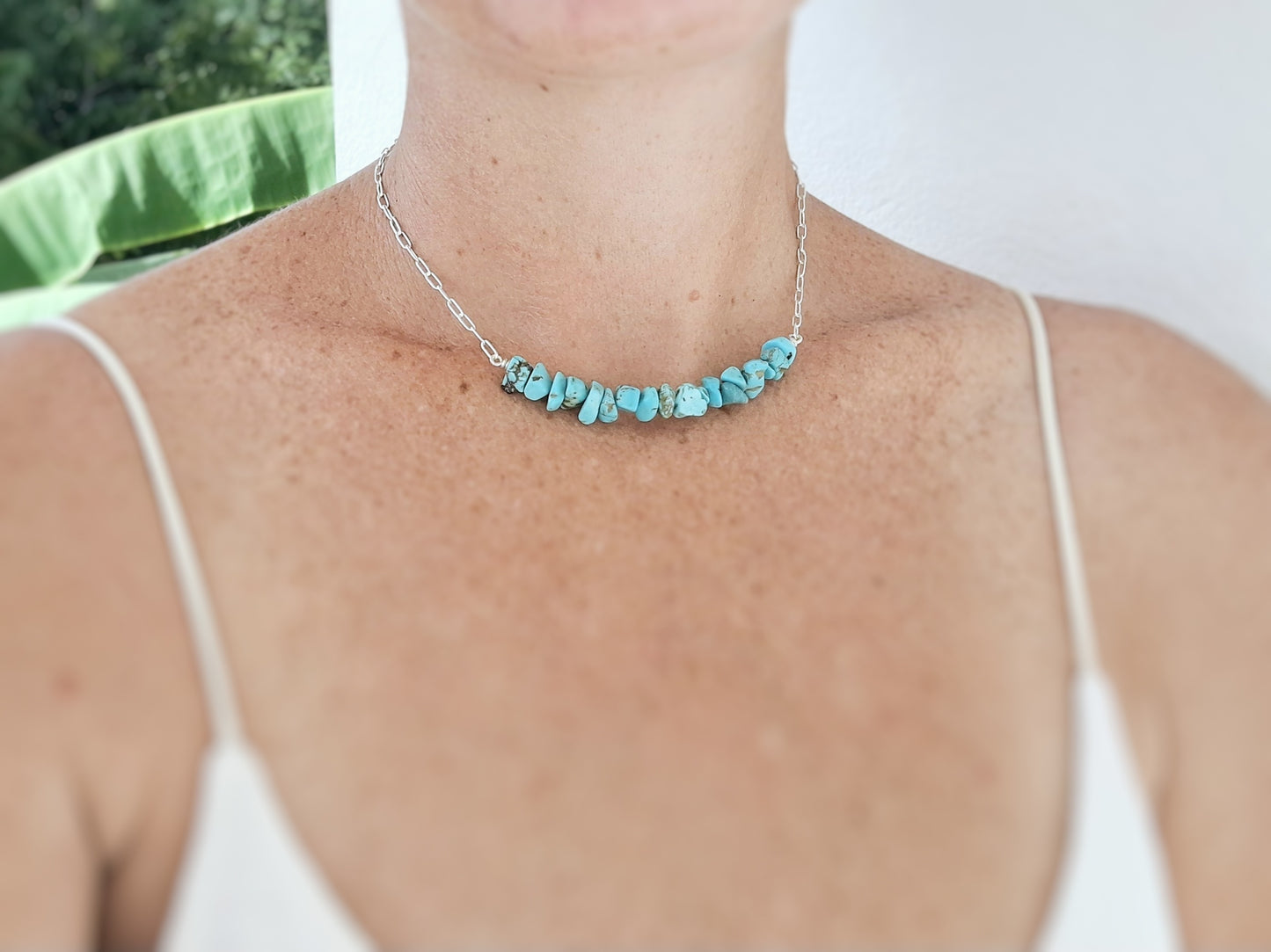 Blue Bar Necklace