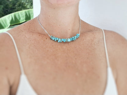 Blue Bar Necklace