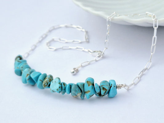 Blue Bar Necklace