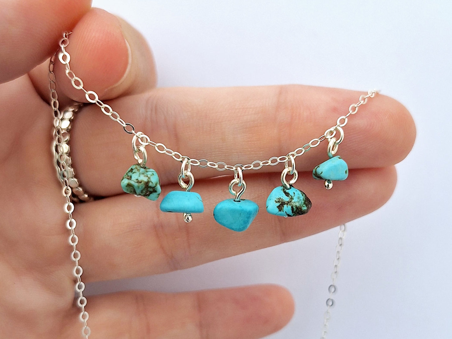 Blue Droplet Necklace