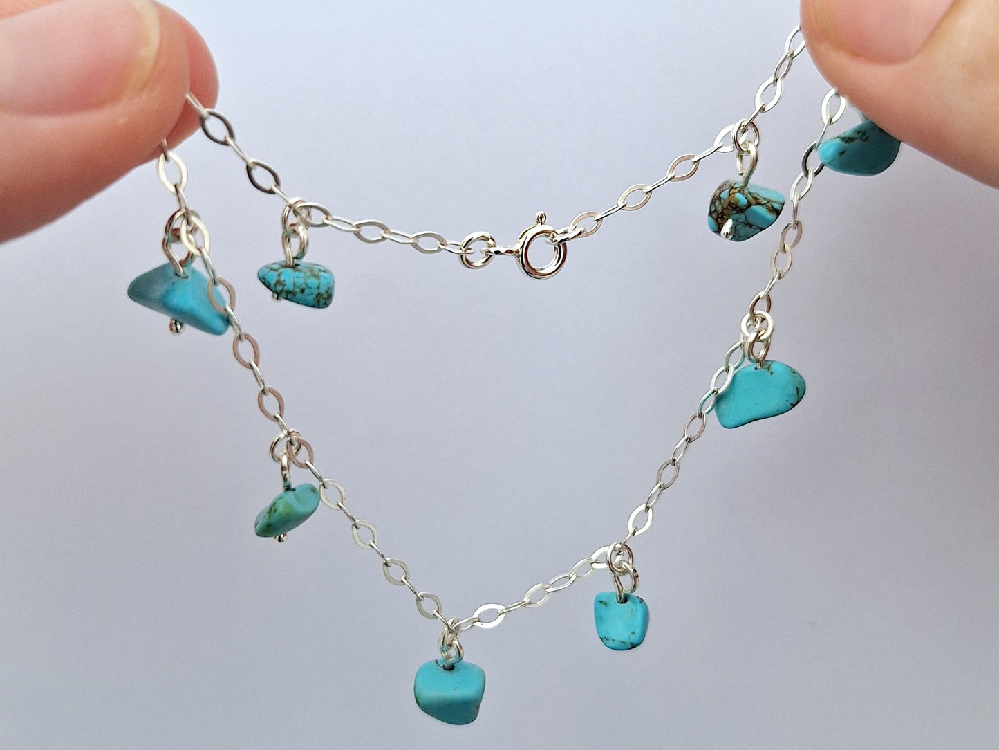 Blue Droplet Anklet