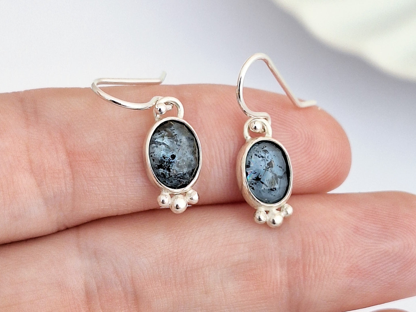 Oval Kyanite Earrings